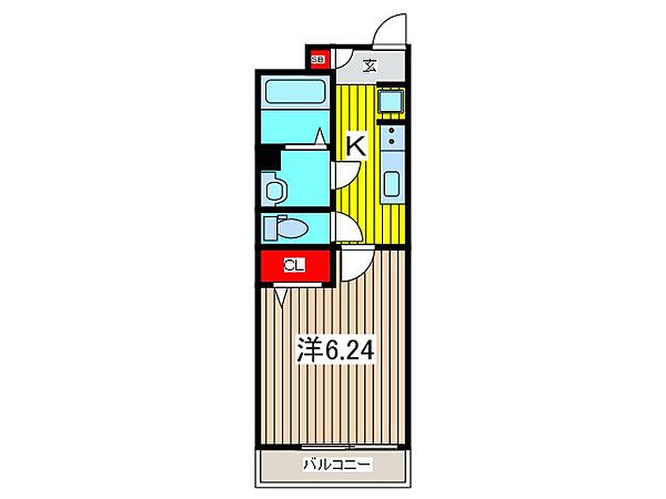 ヴィラ川口元郷 202｜埼玉県川口市元郷５丁目(賃貸アパート1K・2階・22.35㎡)の写真 その2