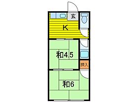 内田レジデンス 201 ｜ 埼玉県川口市中青木３丁目（賃貸アパート2K・2階・28.05㎡） その2