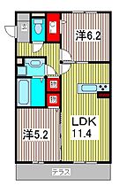 リヴェールII 201 ｜ 埼玉県川口市青木４丁目（賃貸アパート2LDK・2階・54.51㎡） その2