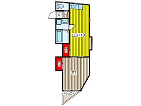 OAマンション 402 ｜ 埼玉県蕨市北町１丁目（賃貸マンション1LDK・4階・46.31㎡） その1