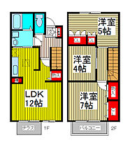 クレールシマダ 107 ｜ 埼玉県川口市大字峯（賃貸アパート3LDK・2階・73.84㎡） その2