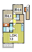 ルーセントブロッサム 202 ｜ 埼玉県戸田市喜沢２丁目（賃貸アパート2LDK・2階・53.21㎡） その2