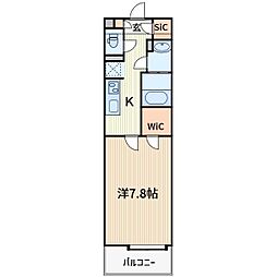 リブリ・蕨 3階1Kの間取り