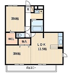 間取図画像 2LDK