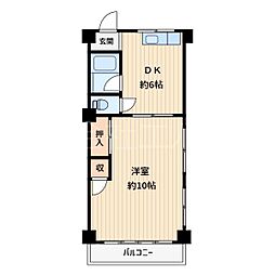 大辰マンション 1DKの間取図画像