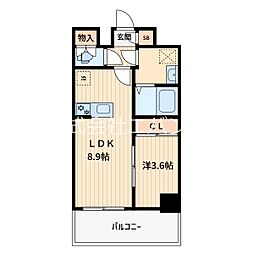 LIME RESIDENCE KAWAGUCHI EAST 1LDKの間取図画像