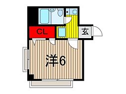 ブロッサム 1Kの間取図画像