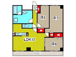 パークスクエア西川口 3LDKの間取図画像