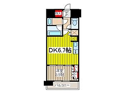 サンクレイドル川口並木 1DKの間取図画像
