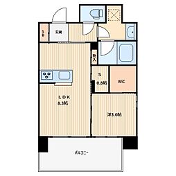 グランカーサ川口並木 1LDKの間取図画像