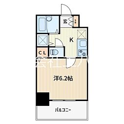 アクシーズタワー川口幸町2 1Kの間取図画像