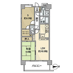 ガーデンシティ鳩ヶ谷 1SLDKの間取図画像
