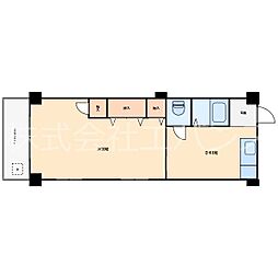 領家マンション 1DKの間取図画像