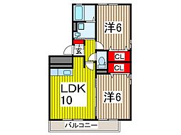 グランシャリオ 2LDKの間取図画像