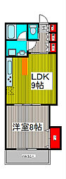 VILLASHIWASUDA 1LDKの間取図画像