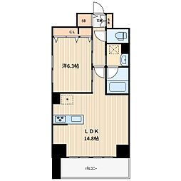 PRIMERESIDENCENAMIKI 1LDKの間取図画像