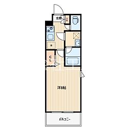 アイルグランデ川口 1Kの間取図画像