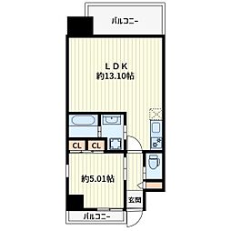 プレジオ川口 1LDKの間取図画像