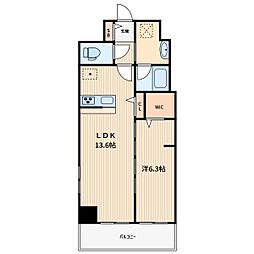 PRIMERESIDENCENAMIKI 1LDKの間取図画像