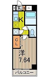 アルファコート西川口6 1Kの間取図画像