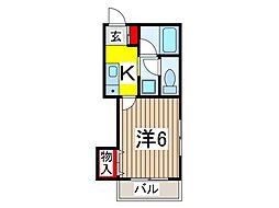 マンションANKU 1Kの間取図画像
