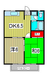 エステートピア澤田 2DKの間取図画像