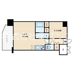 プレジオ川口ASIAN 1SLDKの間取図画像