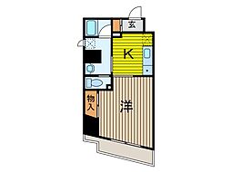 エポック45 1Kの間取図画像