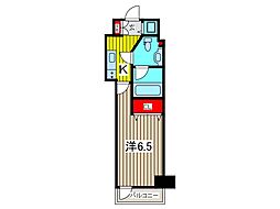 ザ・パークハビオ川口 1Kの間取図画像
