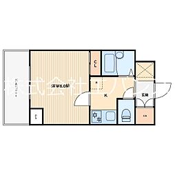 アクシーズタワー川口幸町2 1Kの間取図画像