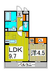 アルコバレーノ 1LDKの間取図画像
