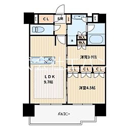 ソルティア川口本町 2LDKの間取図画像