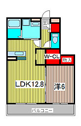 リモージュ新郷 1LDKの間取図画像