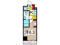 マーロ西川口ルネサンスコート 1Kの間取図画像