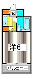グレイス西川口 ワンルームの間取図画像