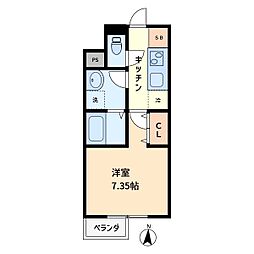 genoviawarabi 1Kの間取図画像