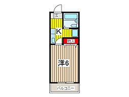 ユアハウス 1Kの間取図画像