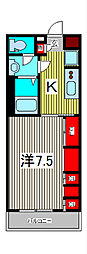 アステイオス 1Kの間取図画像