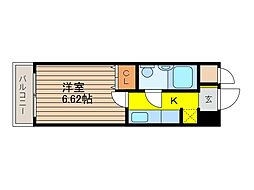 アヴェーラ並木 1Kの間取図画像