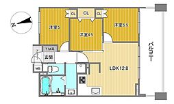 ネバーランド住吉大社駅前 3LDKの間取図画像