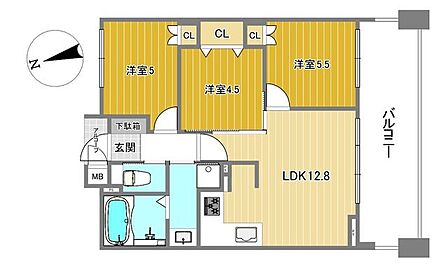 3LDK 間取り