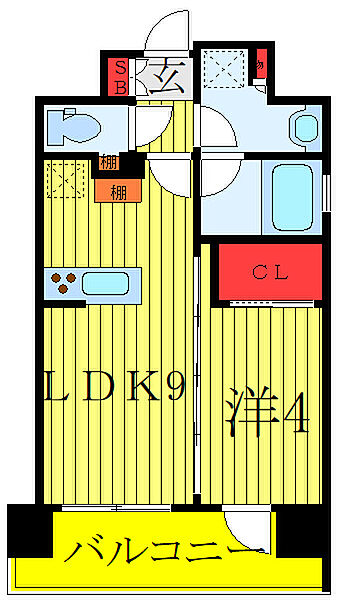 NEBEL蕨中央 ｜埼玉県蕨市中央3丁目(賃貸マンション1LDK・14階・34.25㎡)の写真 その2