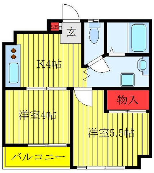 葵マンション ｜東京都北区東十条1丁目(賃貸マンション2K・3階・29.90㎡)の写真 その2