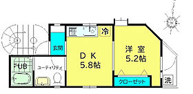 芝ハイツ  ｜ 埼玉県川口市芝5丁目（賃貸アパート1DK・2階・25.11㎡） その2