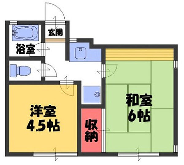 泉マンション ｜埼玉県川口市西川口1丁目(賃貸マンション2K・3階・26.50㎡)の写真 その2