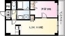 ＴＨＥ　ＳＫＹ　ＶＩＥＷ 2階1LDKの間取り