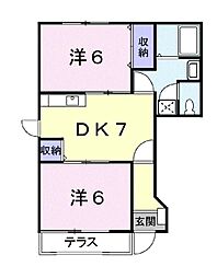 うらら香VOL.2 2DKの間取図画像