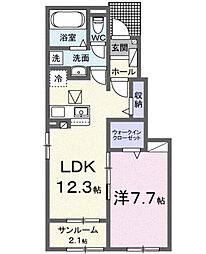 リーオ・ヨシノヤ 1LDKの間取図画像