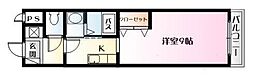 THELAKEVIEW 1Kの間取図画像