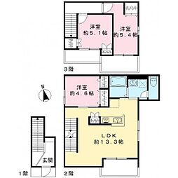 杉並区和泉4丁目マンション 3LDKの間取図画像